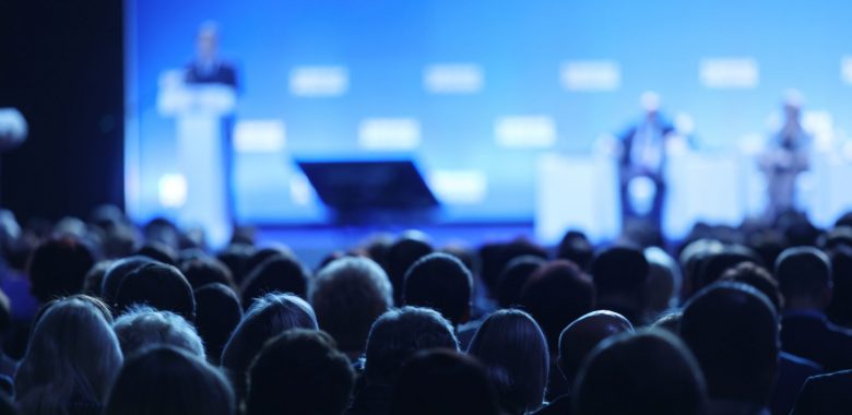 Audience at the conference hall. Business Conference and Presentation