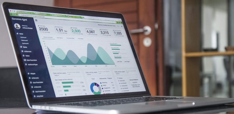 laptop measuring how PR drives sales growth