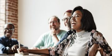 Cheerful people in a meeting